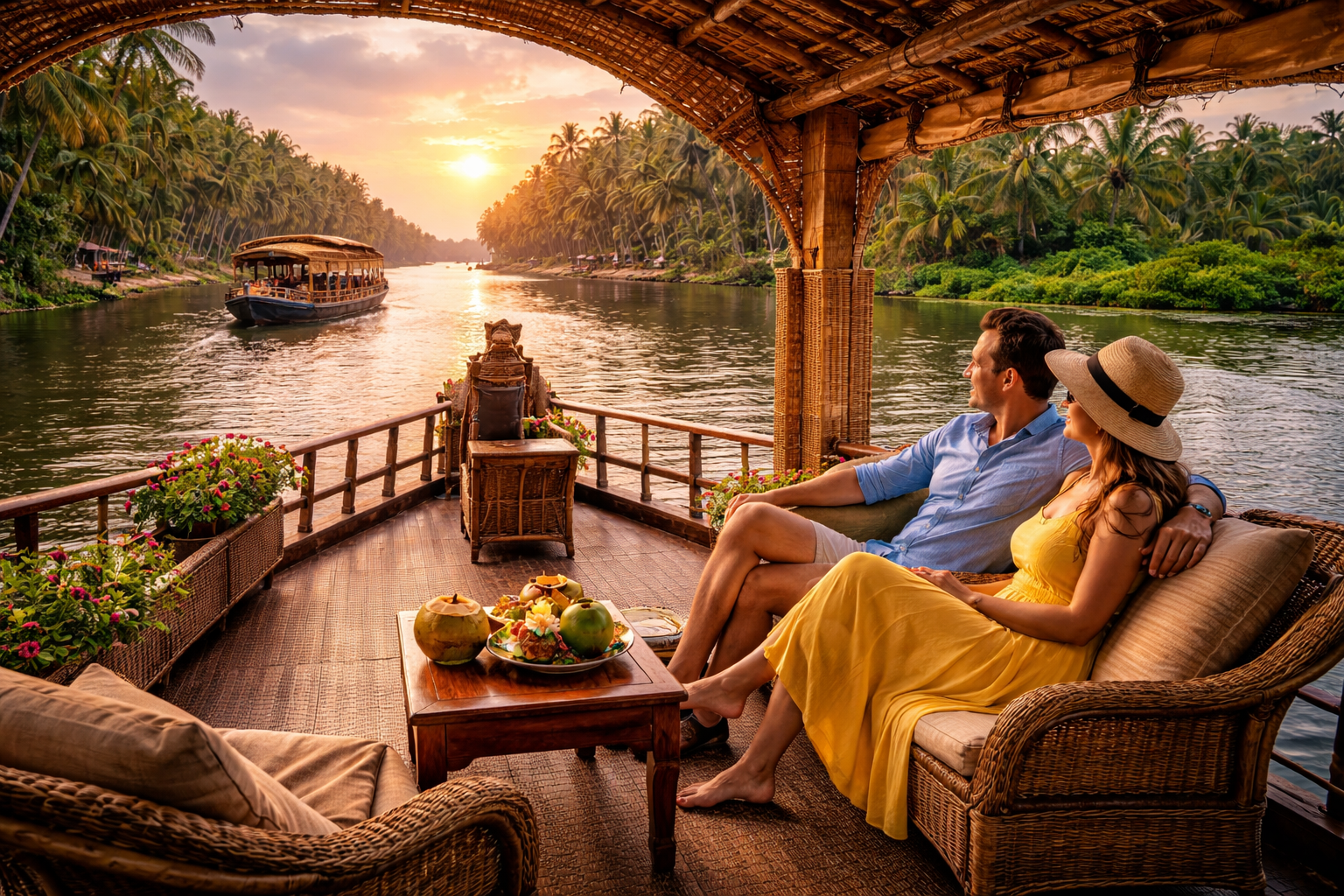 Day 5 – Thekkady to Alleppey (Houseboat)